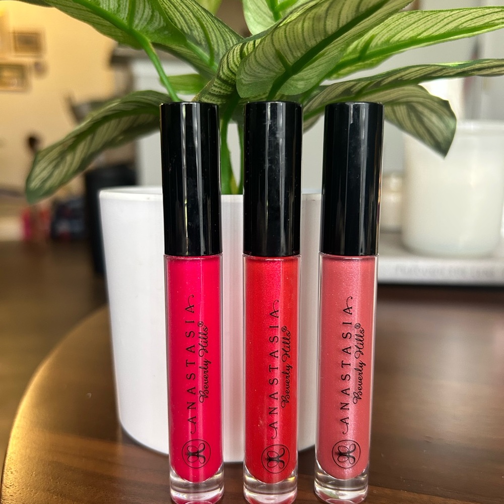 Anastasia Beverly Hills Red and Pink Lip Gloss Collection